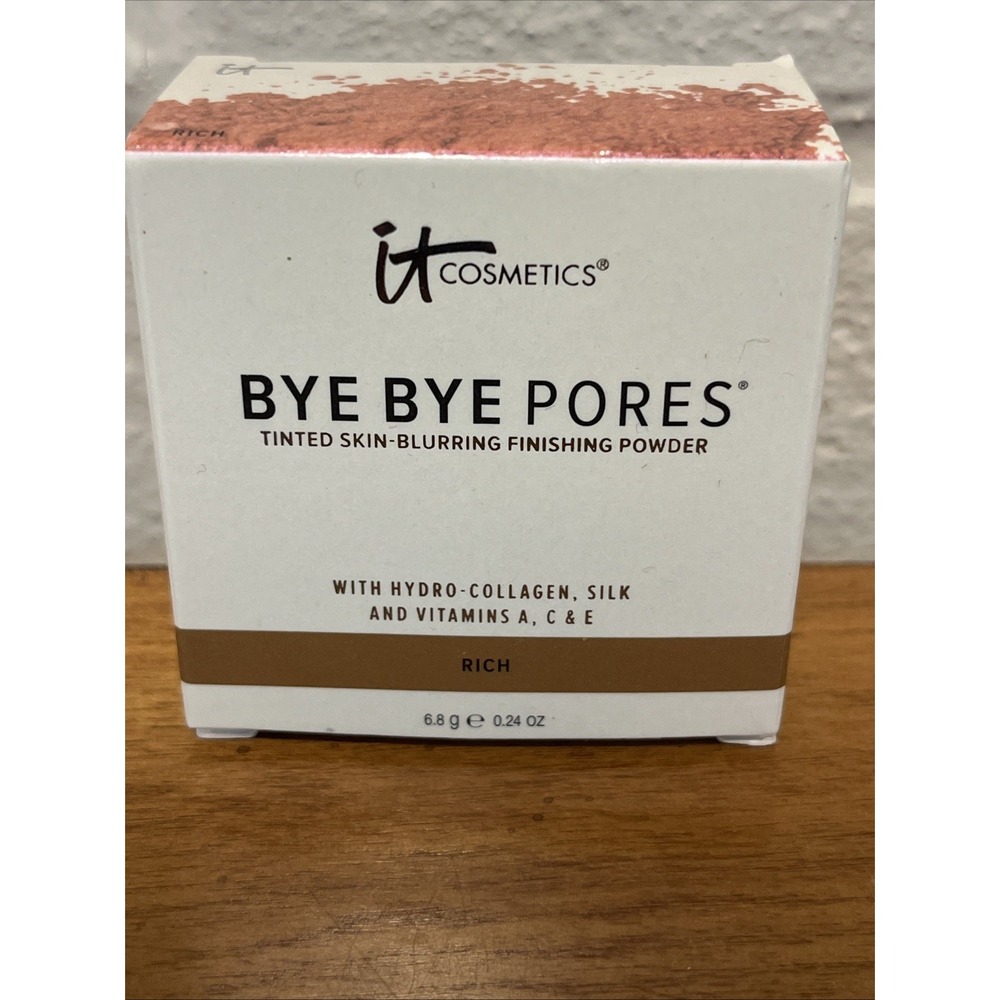 NEW IT Cosmetics Bye Bye Pores Finishing Powder Rich Tinted Skin-Blurring 6.8 g